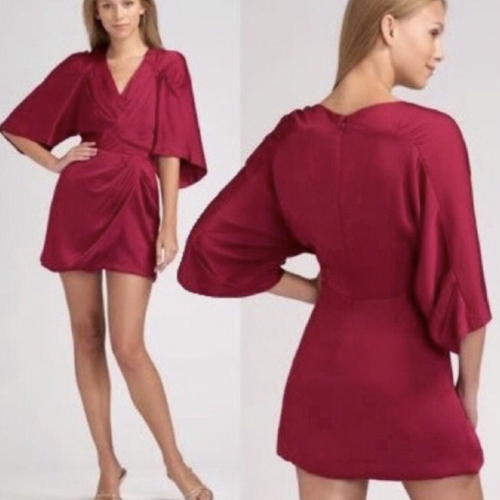 BCBGMaxAzria Runway Raspberry Silk Mini
